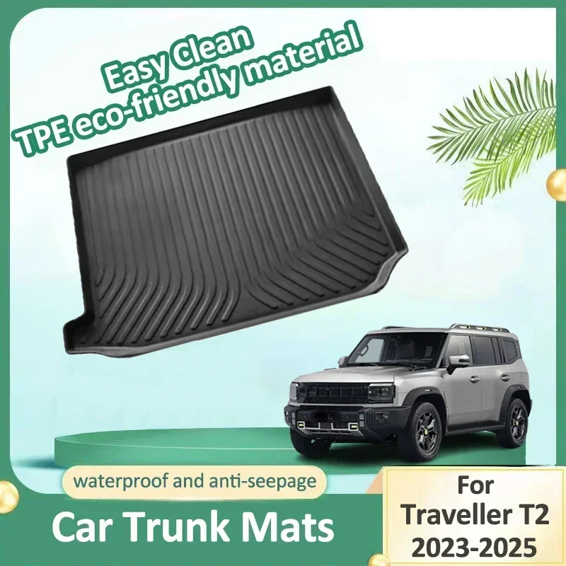 

Fit TPE Floor Mat For Jetour T2 Traveller Shanhai 2023-2025 2024 Trunk Cargo Mat Carpet Scratch Resistant Interior Accessories