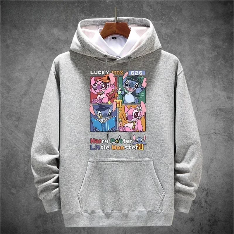 Cartoon Stitch Kapuzenpullover Disney Mode Unisex Paar Kleidung Anime Herbst und Winter Lose Kleidung