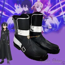 Sword Art Online Kirito Cosplay Shoes Anime SAO Cos Boots Comic Narusaka Kazuto Cosplay Costume Prop Shoes for Halloween Party