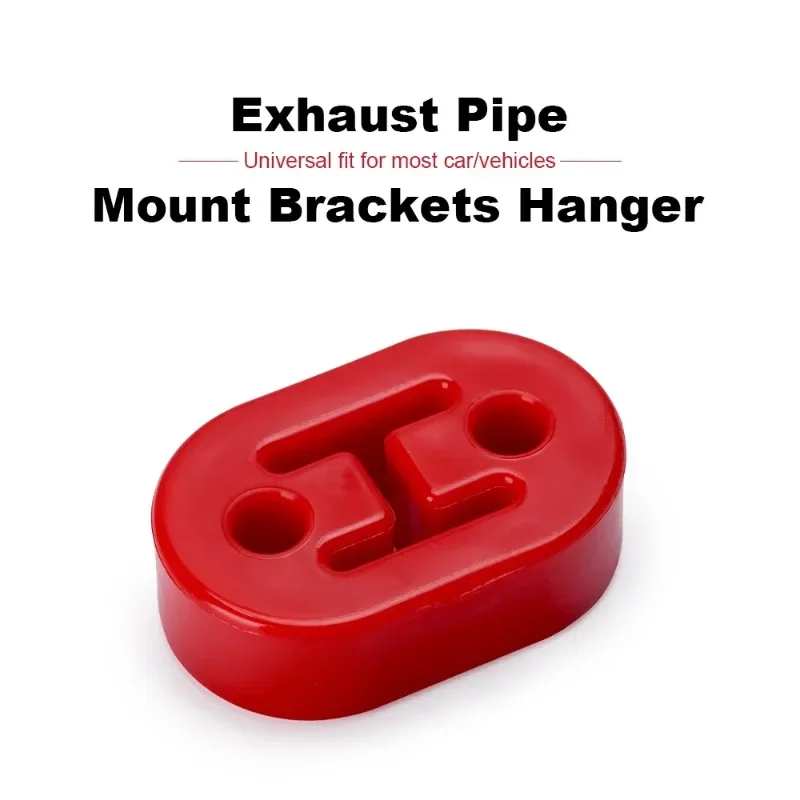 2/4/6/8/10 pçs suportes de montagem do tubo de escape de borracha do carro cabide isolador universal preto 2 furos diâmetro 11mm