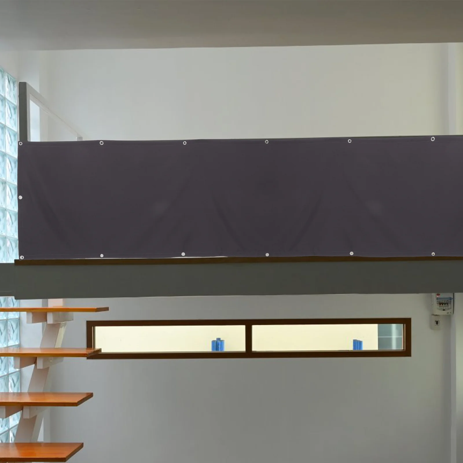 

1 Set Of Balcony Privacy Screen Sunshade Breathable Fabric Uv Protection Shade Cloth For Outdoor Patio Deck Fence