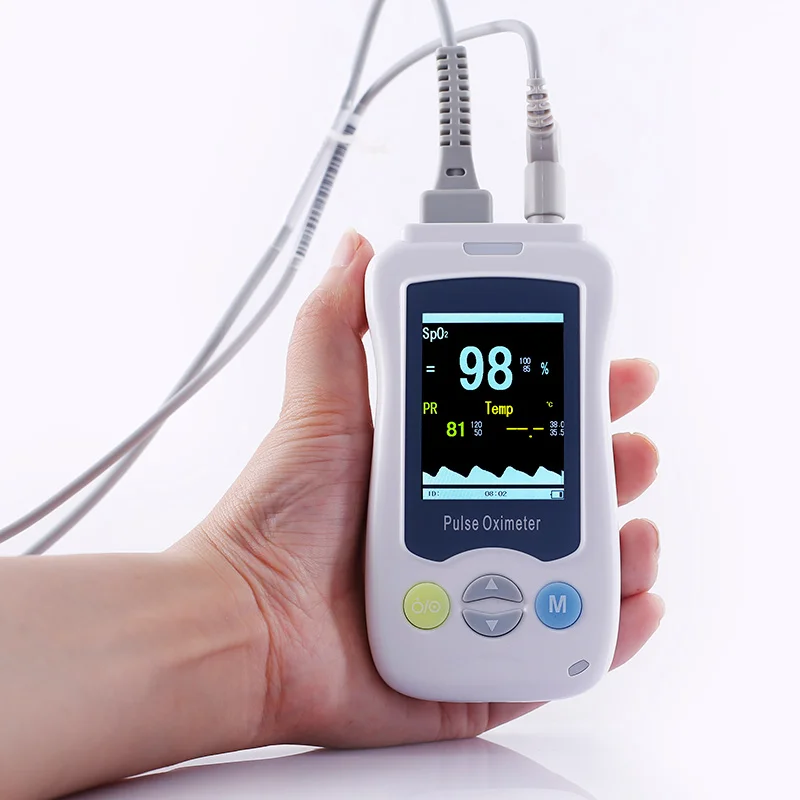 Pet Cat Dog SPO2 PR TEMP Handheld Animal Veterinary Pulse Oximeter Medical Vital Signs Monitor