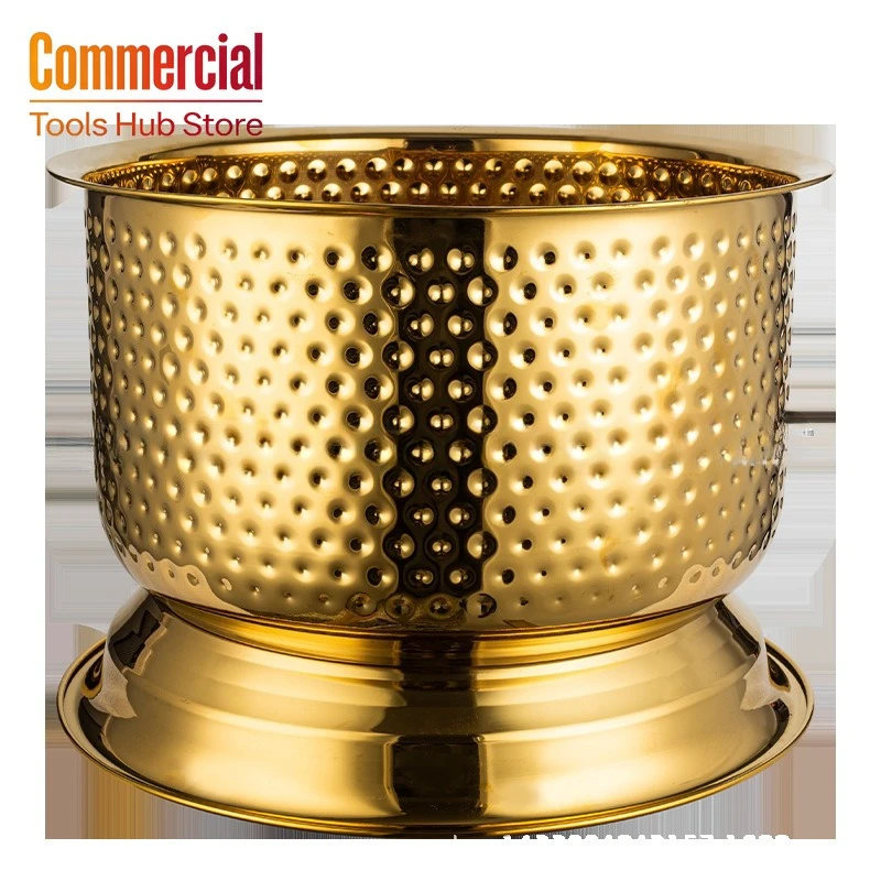 Cubo de Hielo Grande de Acero Inoxidable, Cubo para Bebidas Frías, Cubo para Cerveza, Cubo para Champán, Cubo para Vino Tinto, para Bares, KTV y Fiestas