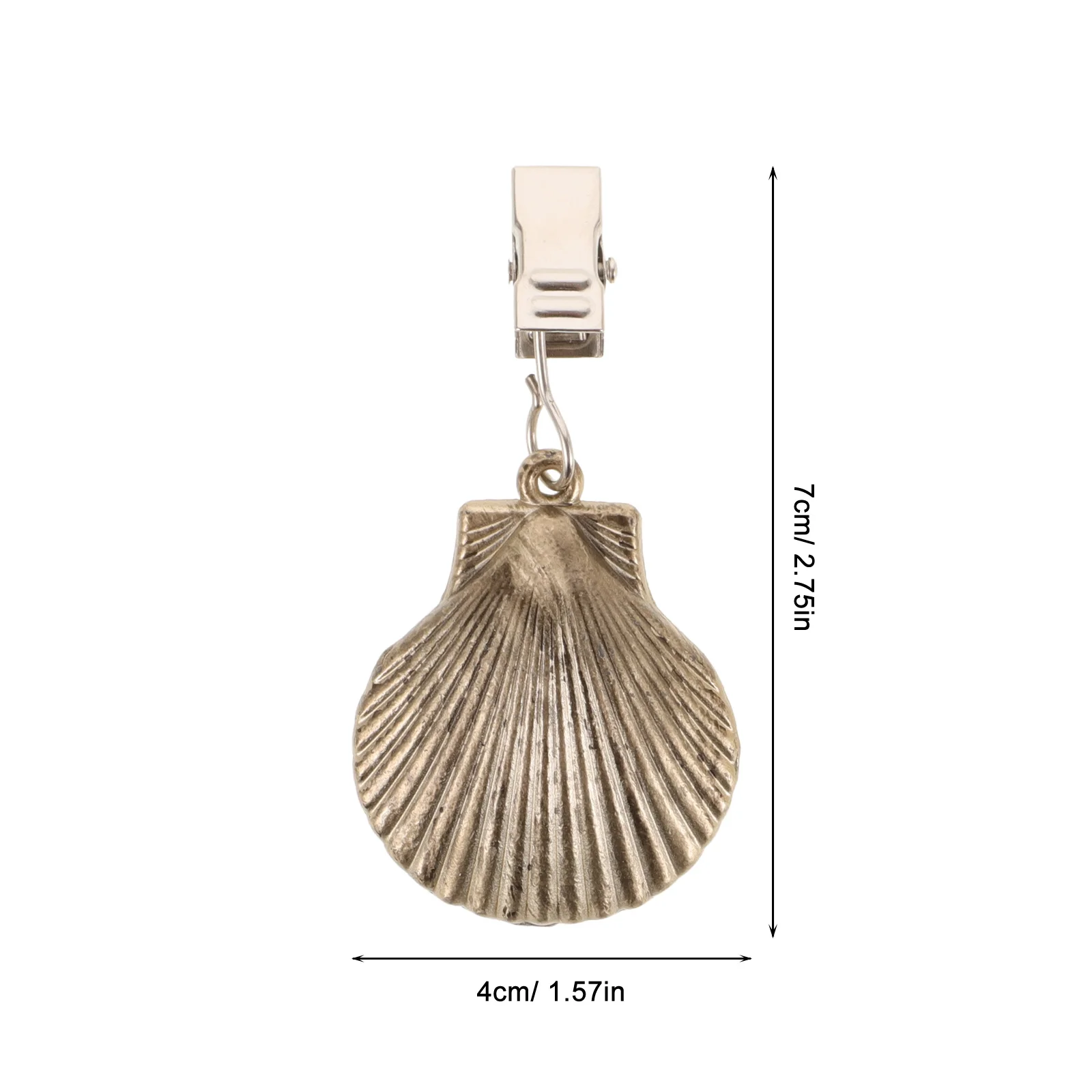 4 قطعة أوزان مطلية على شكل قذيفة مشابك مفرش المائدة المزخرفة لتناول الطعام في الهواء الطلق والتخييم غطاء طاولة صغير قابل لإعادة الاستخدام ديكور المشبك #3