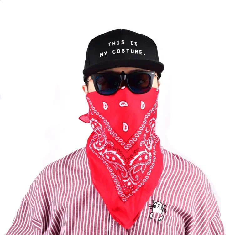 Bandana con flores de anacardo para hombre y mujer, Bandana de estilo Hip Hop, banda para el pelo, envolturas para la muñeca, toalla de Navidad, 1