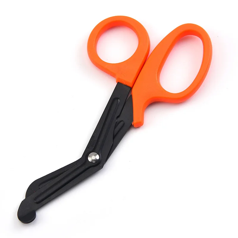 Medical Rescue Scissors Plastic Handle Stainless Steel Wound Gauze First Aid Scissors Practical Outdoor Nurse Scissor