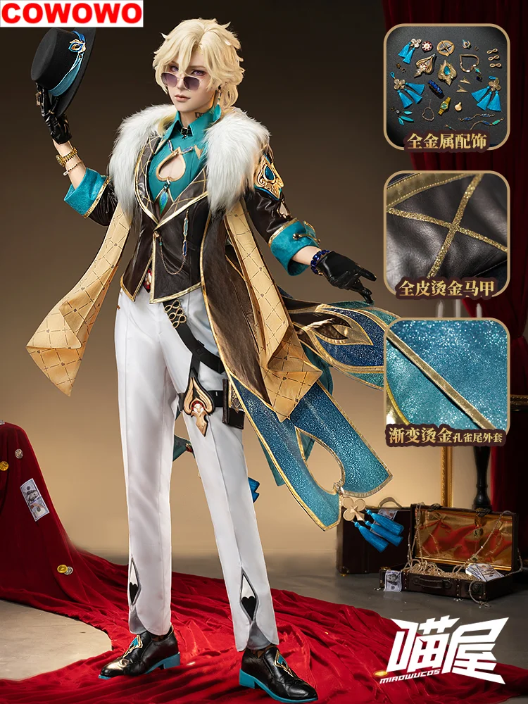 

COWOWO Meow House Shop Honkai: Star Rail Aventurine Men Cosplay Costume Cos Game Anime Party Uniform Hallowen Play Role Clothes