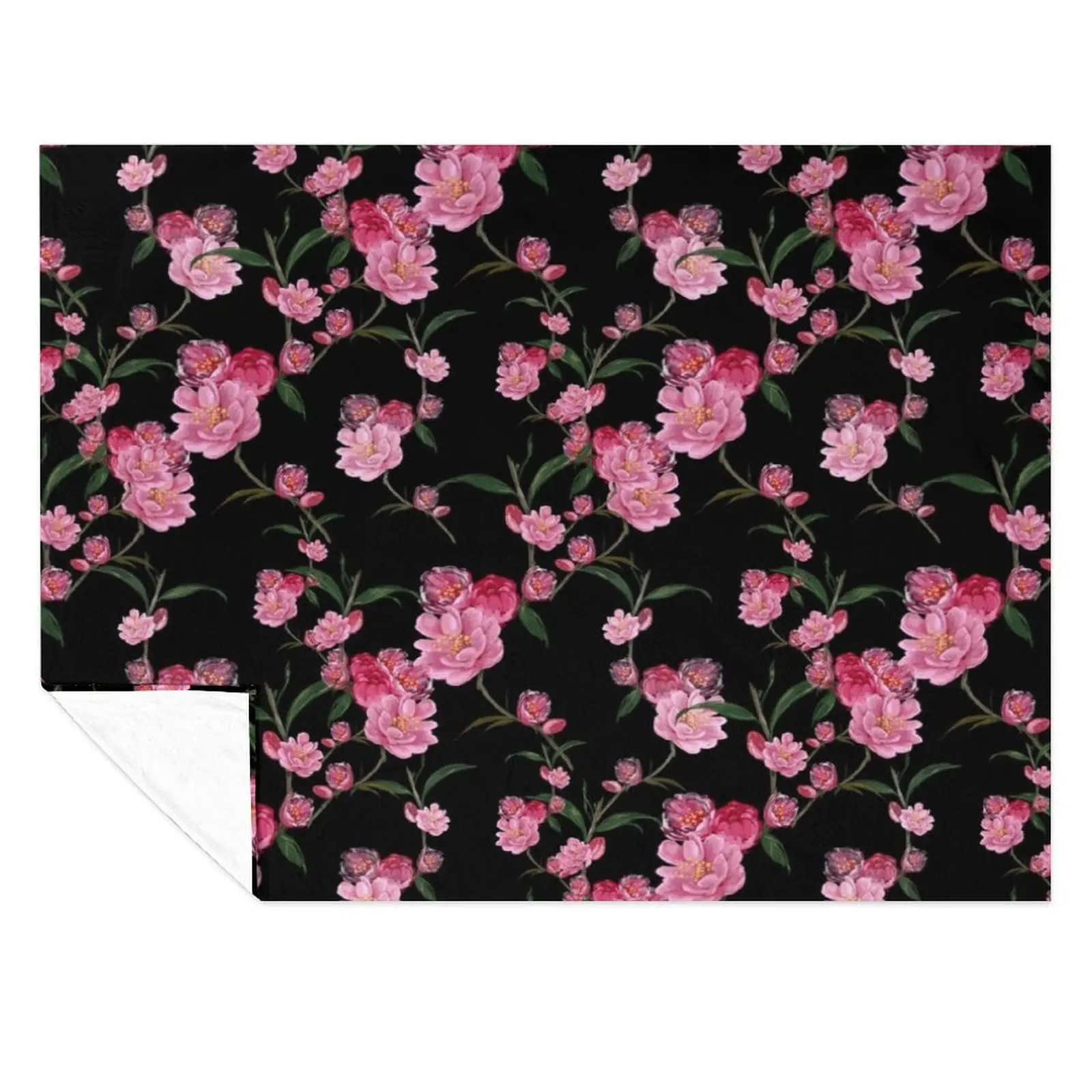 

Flower pink peony Throw Blanket Camping Bed Retros Sofa Throw Blankets