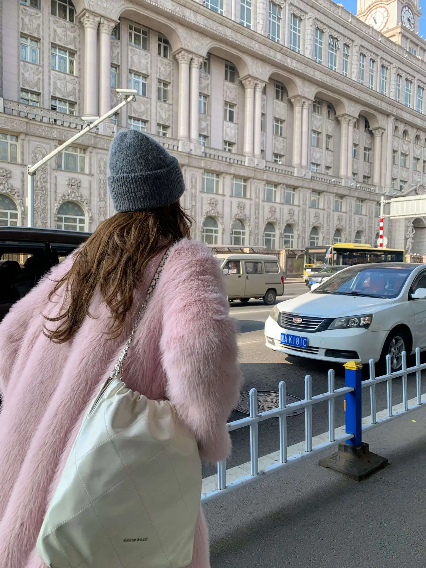 Cappotto in pelliccia sintetica allentata rosa donna versione coreana risvolto grande sezione lunga autunno inverno cappotto in pelliccia di volpe soffice caldo leggero lusso morbido