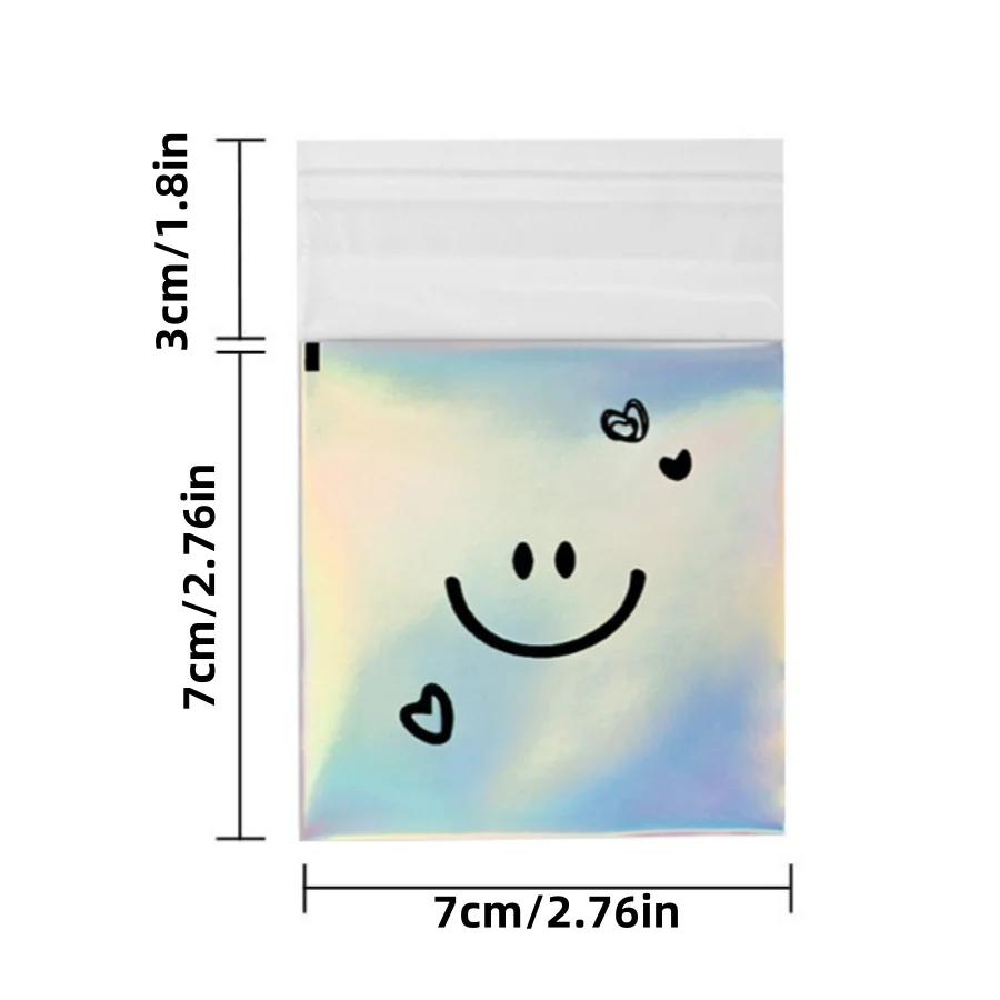 Cookie Packaging Bag Crispy Laser Bag Cute Self sealing Self adhesive Bag Transparent Cookie Bag