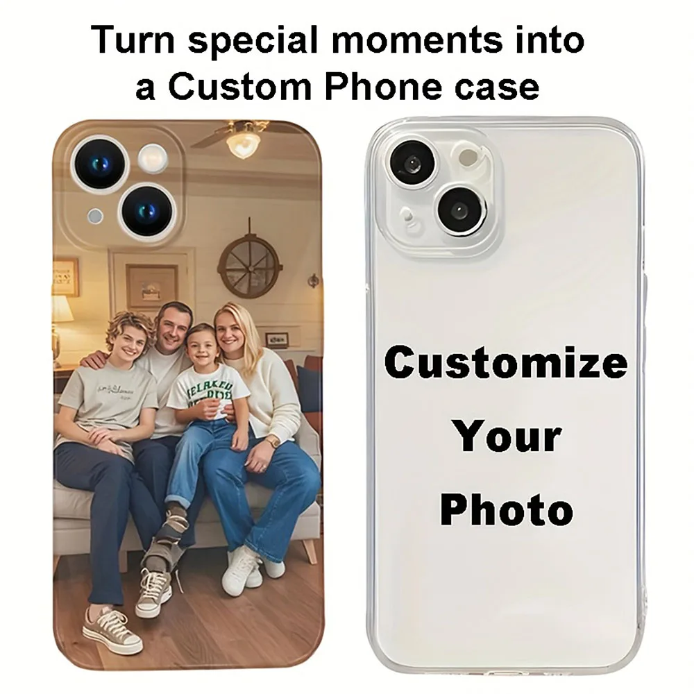Maßgeschneiderte Hülle für iPhone 17 Air 16 16E 15 14 13 12 11 Pro XR X XS Max Mini SE 2020 2022 7 8 Plus Foto transparent weich