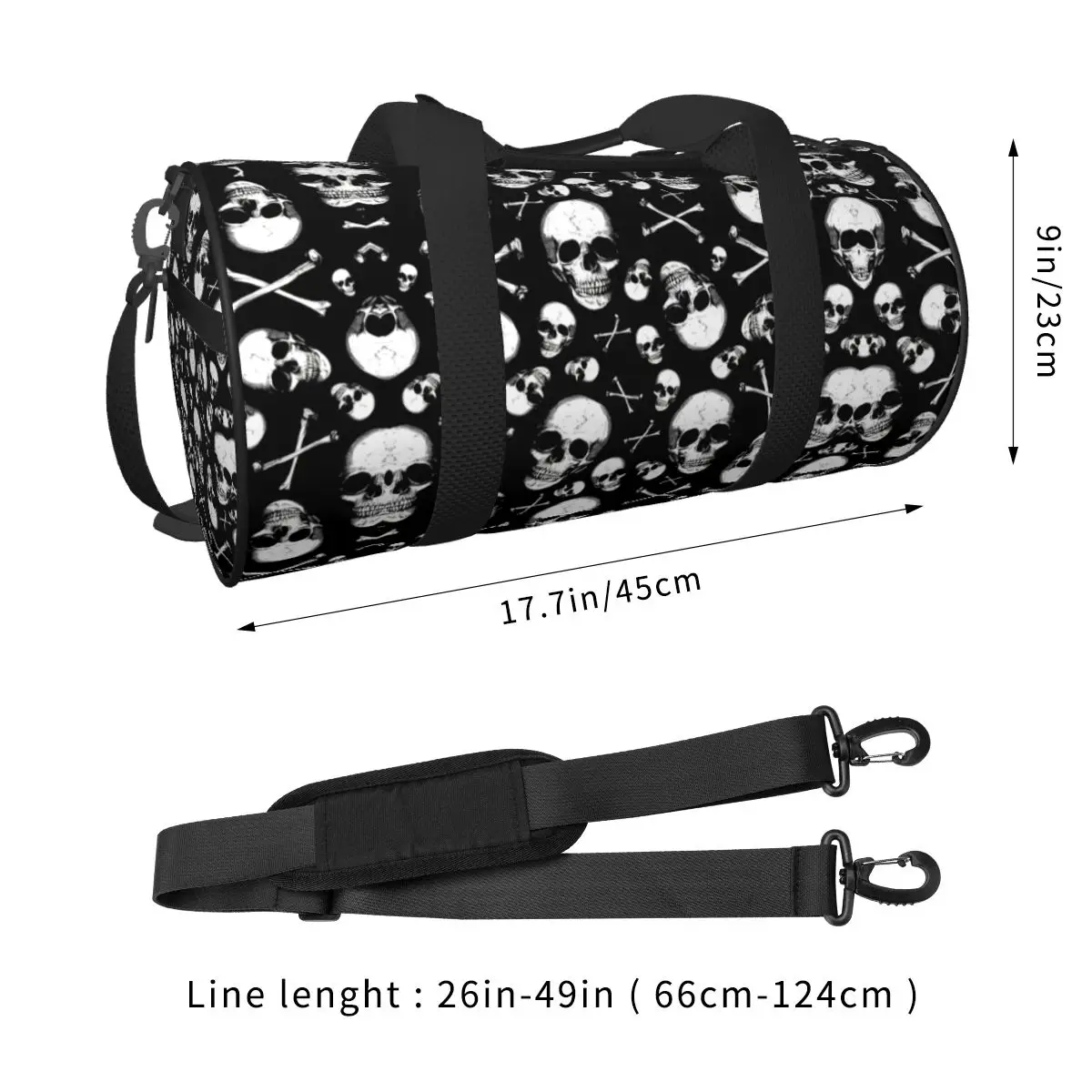 Skull And Crossbones Sports Bags Bones Swimming Gym Bag Gym Accessories Colorful Handbags Men Women Waterproof Fitness Bag