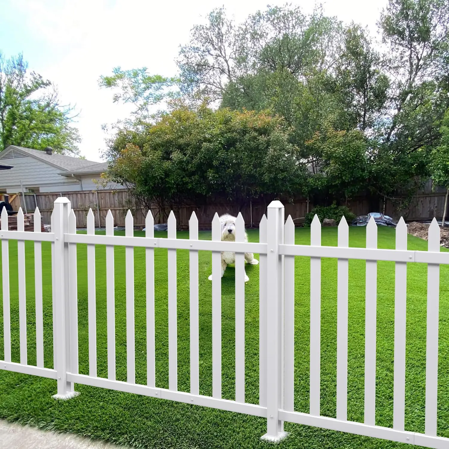 Vinyl White Picket Fence Panels 36