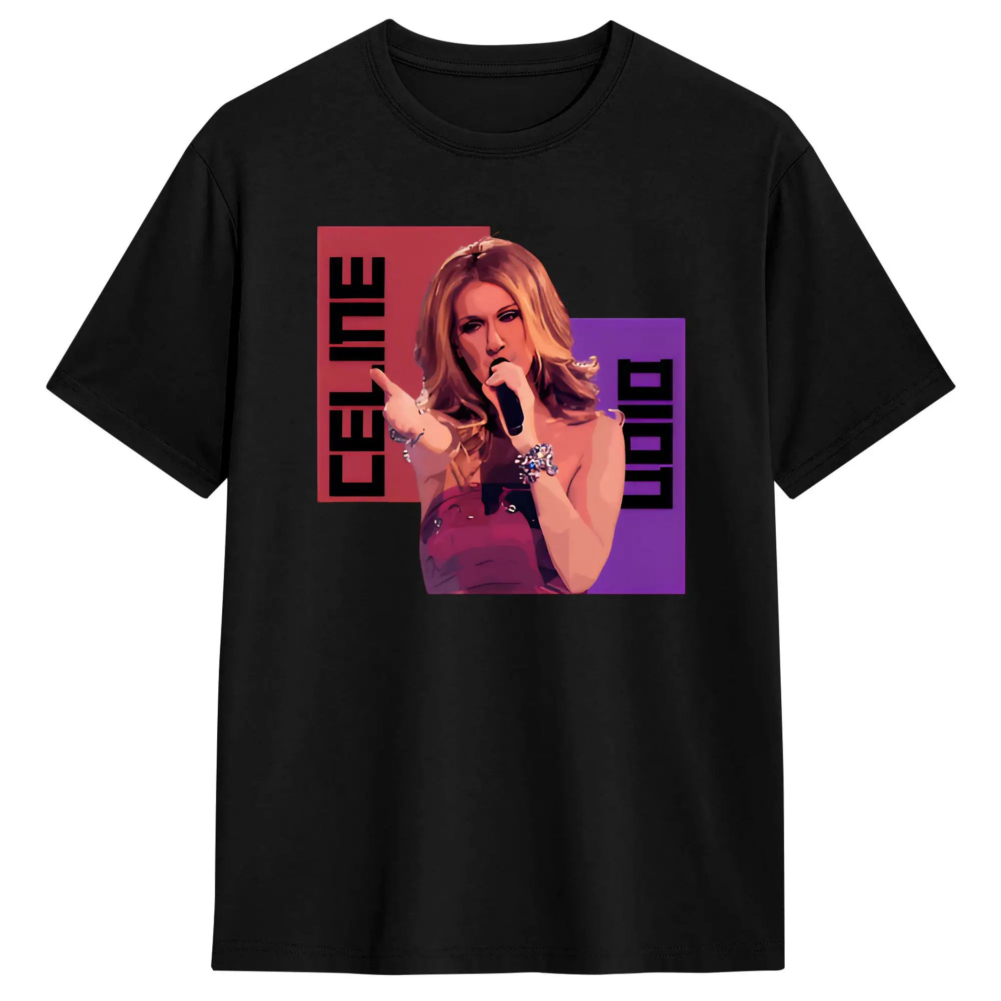 Harajuku T-Shirt Summer Singer C-Celineds Dion Popular T Shirts Pure Cotton Tshirt for Men's Y2K Retro Big Size Short Sleeve