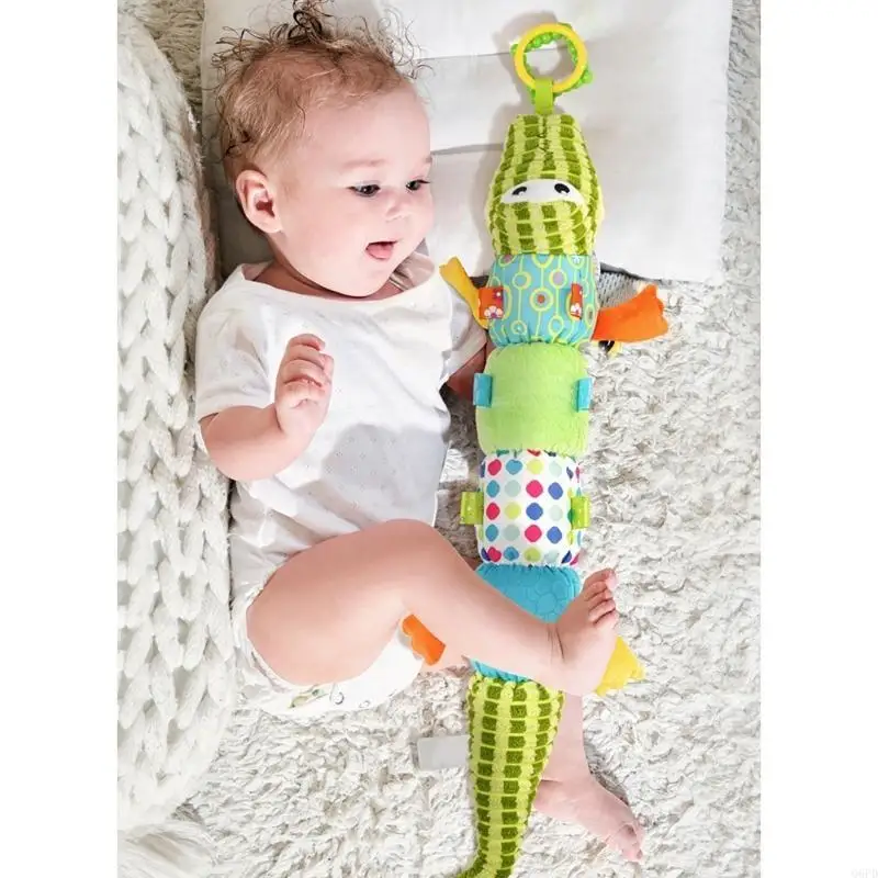Plush Dolls Sensory Training Baby Plush Toy Soft Stuffed Alligators Toy Festival Present for Toddler 0-3 Year