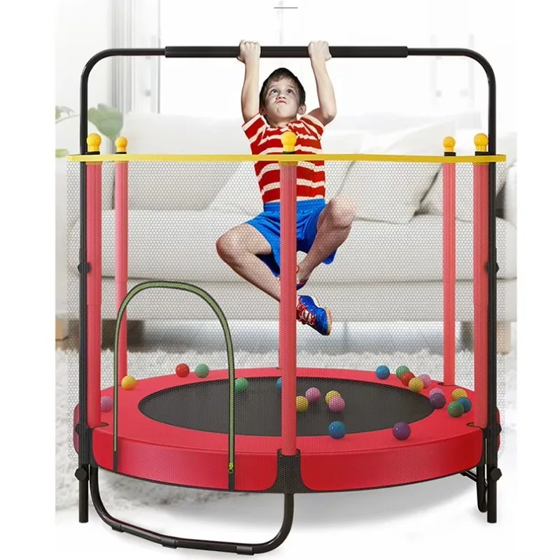 

Rectangle Trampoline For Kids With Edge Stable Anti-slip For Home Recreational Play