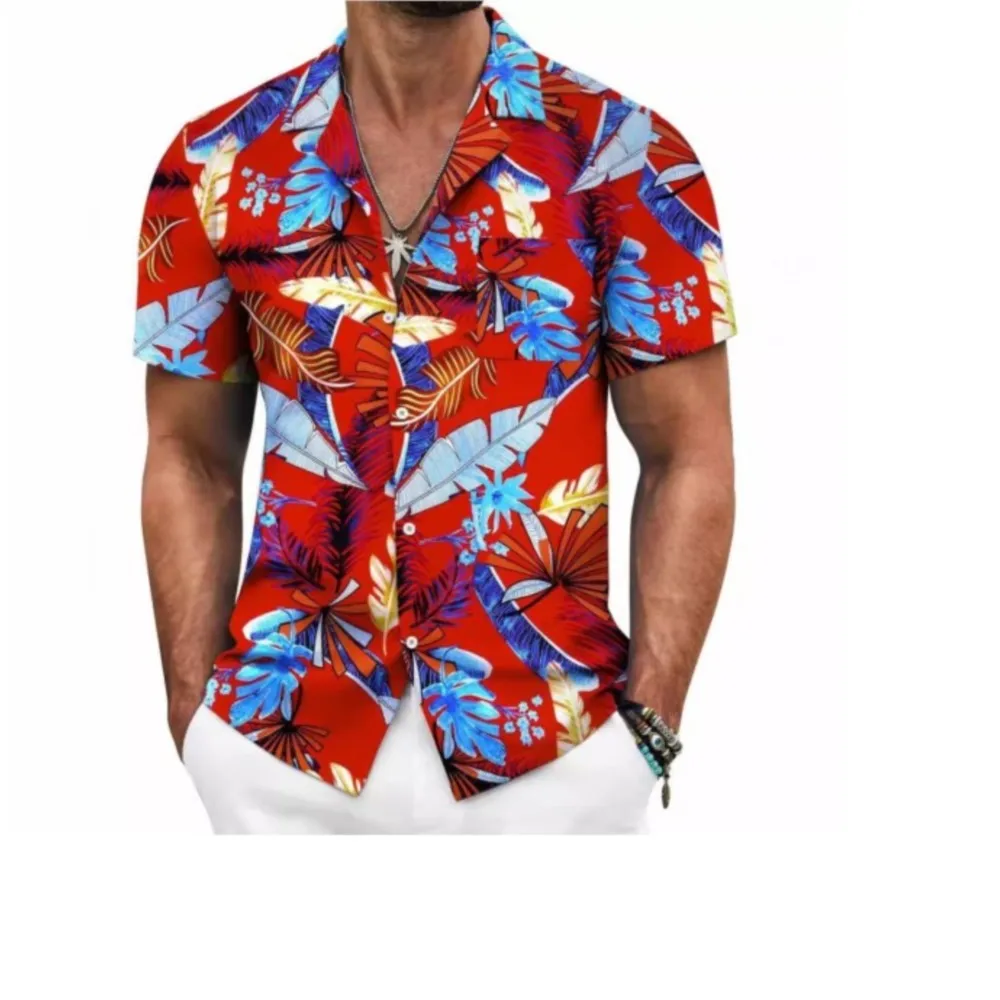 2026 All-match Men's Shirts Camisas Masculina Shirts For Man Menswear Clothing Men's T-shirts Casual Hip Hop Beachwear Printed