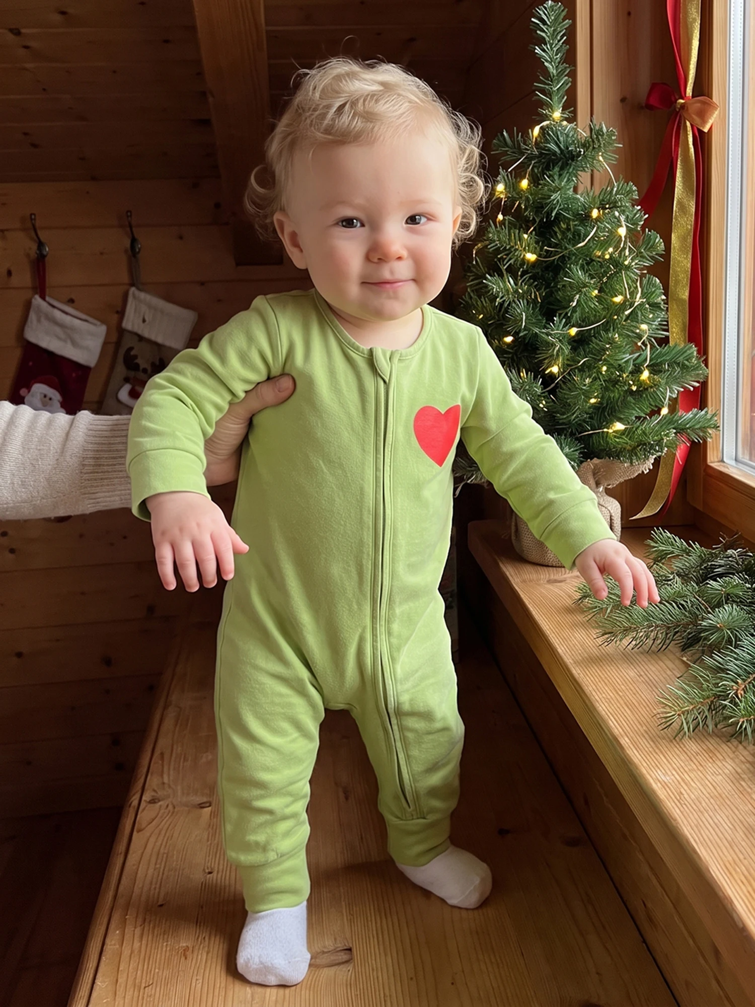 Neck Long Jumpsuit Crew Neck Sleeve Zipper Crew-Neck-Long Boy Crew Girl-Romper-Crew Professional Christmas Infant Boy