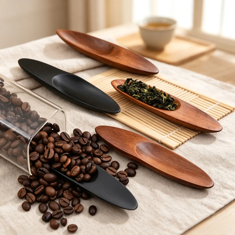 Jujube Wood Tea Spoon Mini Wooden Coffee Spoon Creative Tea Shovel for Tea Coffee Spice Kitchen Accessory Tool