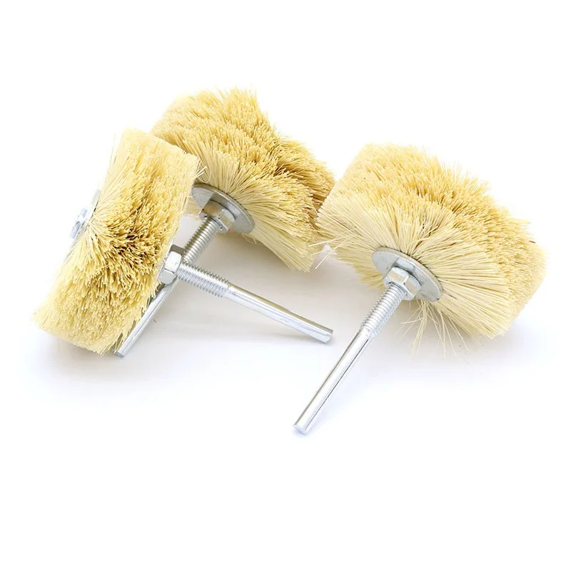 خيوط السيزال الكاشطة أو فرشاة شعر الحصان تلميع طحن عجلة تلميع النجارة للأثاث أدوات الحفر الدوارة #5