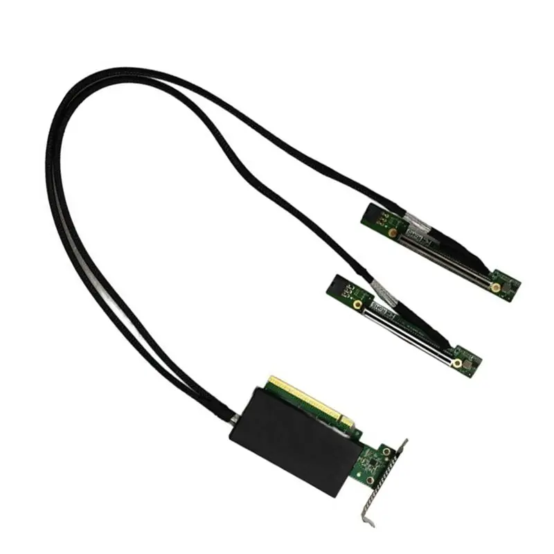 A41Z-PCIE5.0 GPU Graphics Card Server Cable PCIE5.0 16X To 2 MCIO Server GEN5 Data Cable PCIE5.0 Adapter Backplane