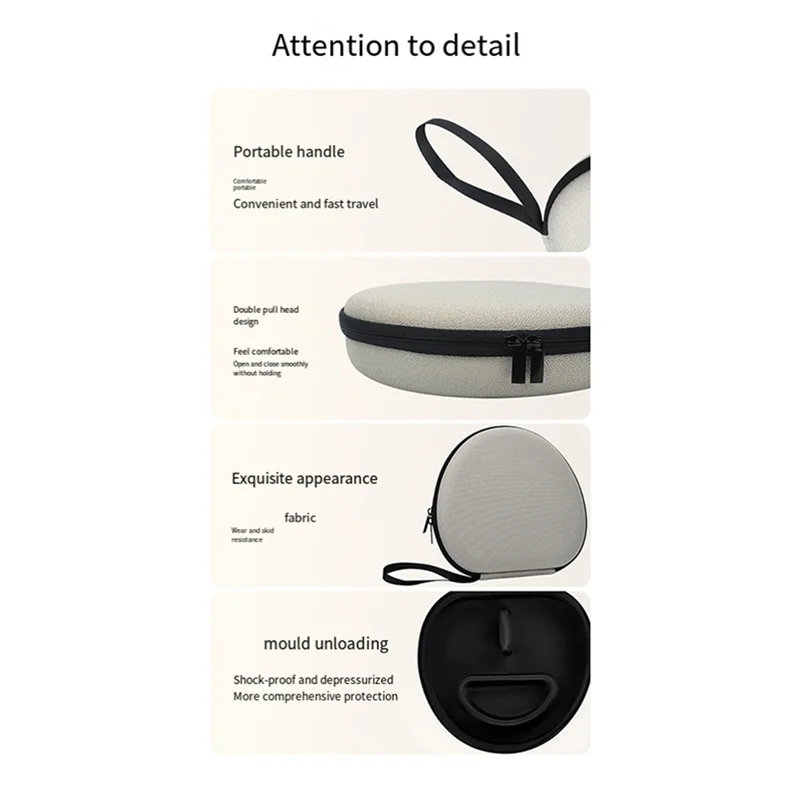 Estuche de transporte para auriculares B47C, bolsa para Max con carcasa dura de EVA con sueño automático, funda inteligente resistente al agua y a prueba de golpes