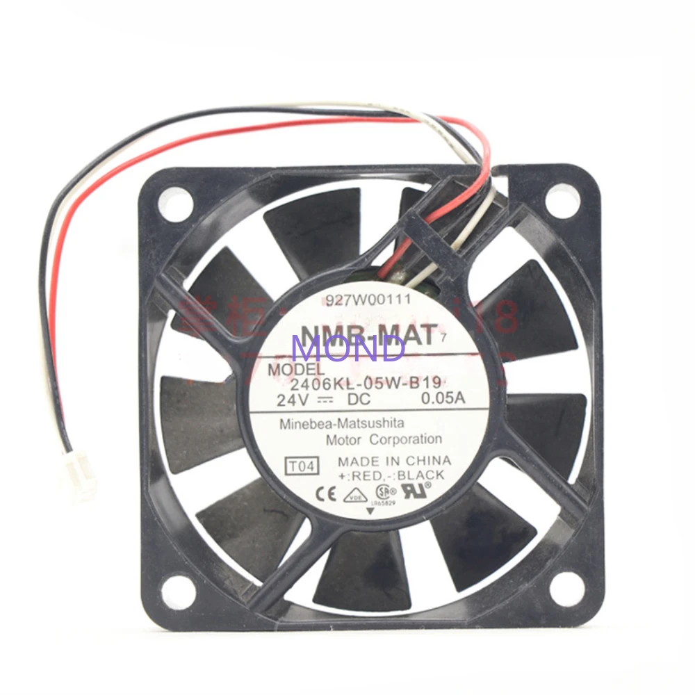 2406KL-05W-B19 Server Fan for NMB NMB-MAT High Air Flow Axial Silent Inverter Frequency Converter Cooling Fan 24V 0.05A 6015