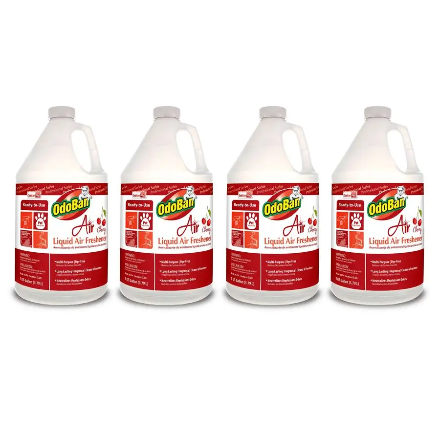 

Professional Series ReadytoUse Air Cherry Liquid Air Freshener, Made in the USA, Cherry Scent, 4Pack, 1 Gallon Each
