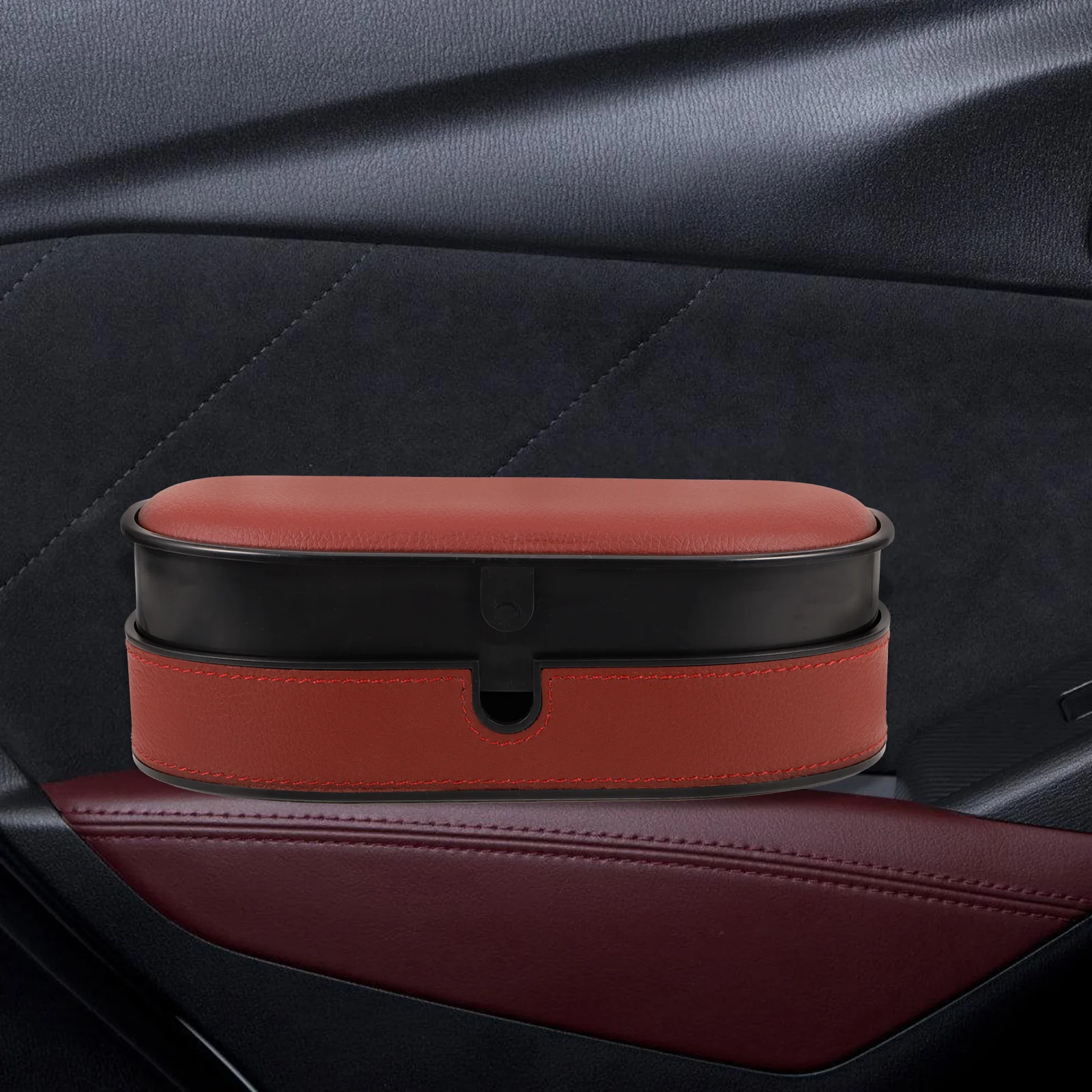 

Car Door Elbow Rest Armrest Pads Universal Fit Black Cushion Height Adjustable Storage Supplies