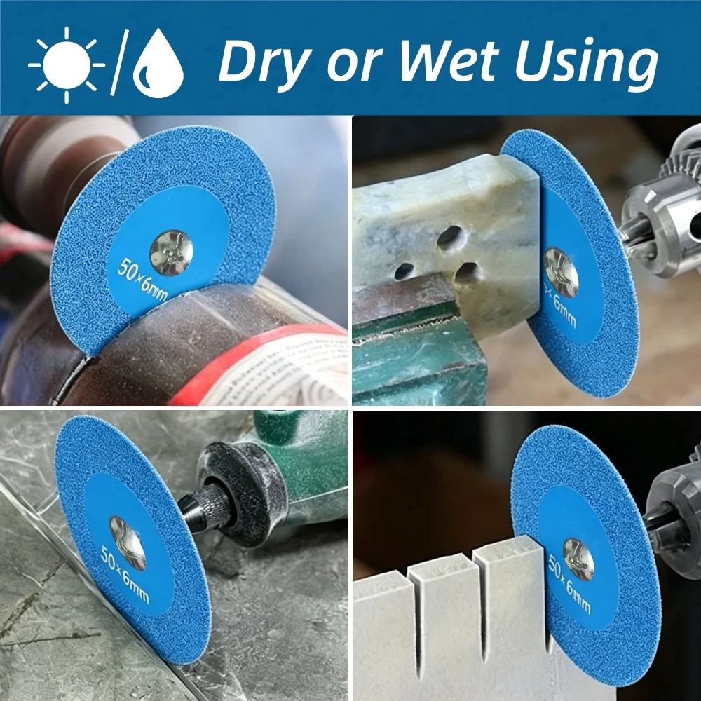 50mm Diamond Saw Blade Engraving Acrylic With Removable Shank Mini Grinding Disc Glass Carving Ceramic Crystal Tile Cutting Tool view 3