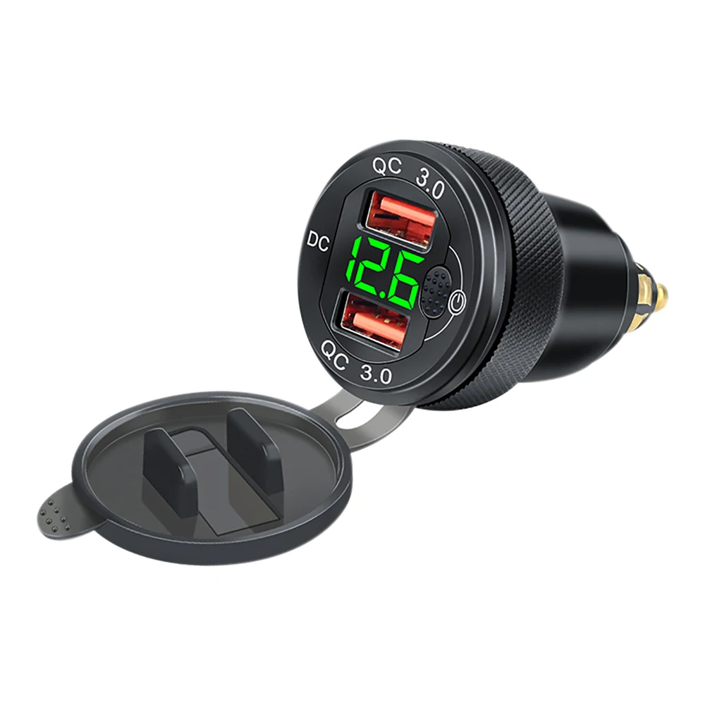 Quick Charge 3.0 Dual USB Charger Plug Socket Power Adapter Type-C For BMW R1200GS R1250GS F800GS R1250 GS R1200rt Tiger 800 900