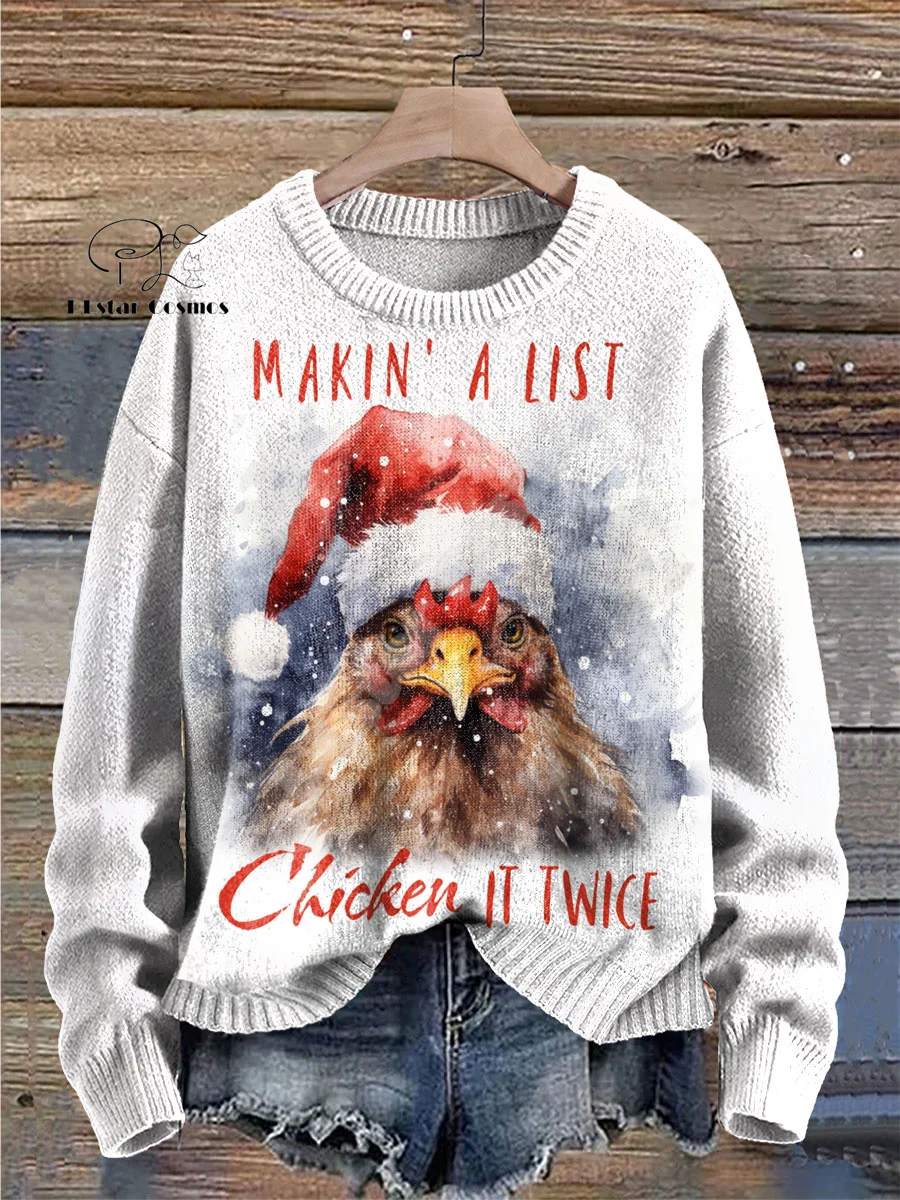 Christmas Santa Claus Cat Dog Graffiti Vintage Retro Winter Ugly Sweater 3DPrint Harajuku Pullover Casual Funny Long Sleeves V7
