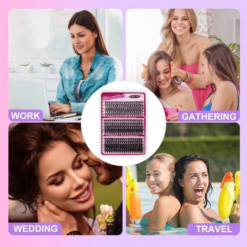 ヨーロッパとアメリカの厚みのある大容量ナチュラルスーパーソフトセットシングルクラスターセルフグラフトつけまつげ