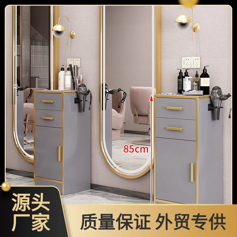 Directly from the manufacturer Barber Shop Tool Cabinet Barber Shop Mirror Table Cutting Cabinet Cart Hair Salon Special Hair Dr