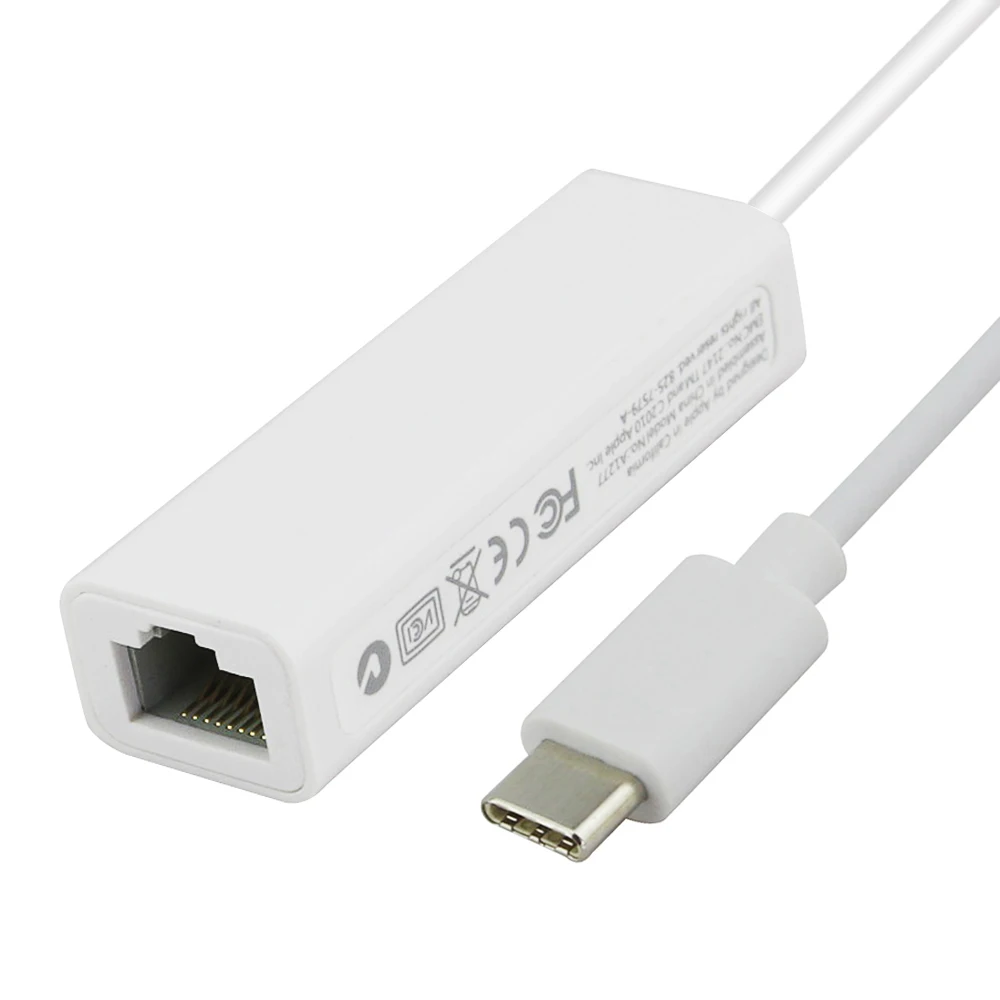 USB 3.1 Type-C To RJ45 100Mbps Wired Network Card Without Drive Light Weight Portable Laptop Use Connect The Network Cable