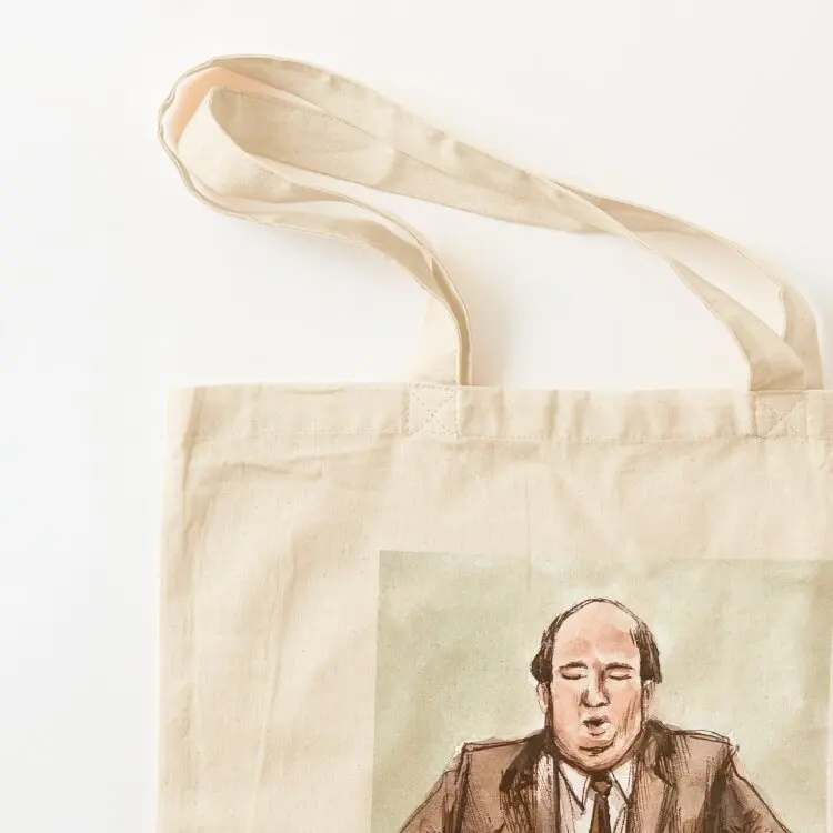 رسم المكتب لـ Kevin Malone Spilling وصفة الفلفل الحار الشهيرة مشهد مضحك برنامج تلفزيوني Fanartin Meme حقيبة حمل بالألوان المائية