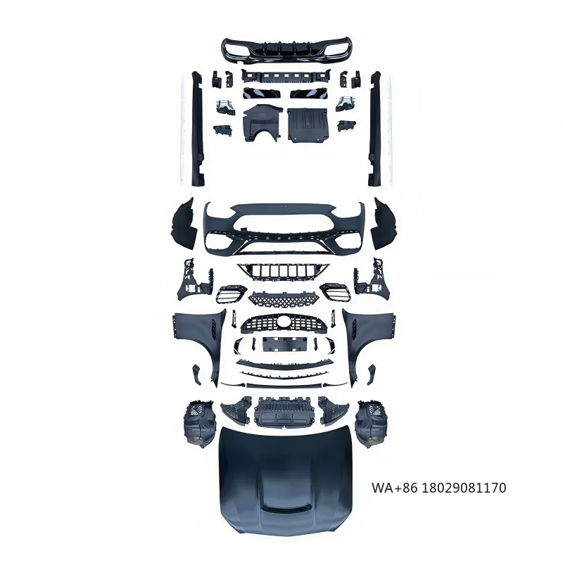 

Подходит для Mercedes Benz C-Class W206, модифицированный широкий корпус C63s, передний бампер, задний бампер, боковые юбки, объемный задний бампер