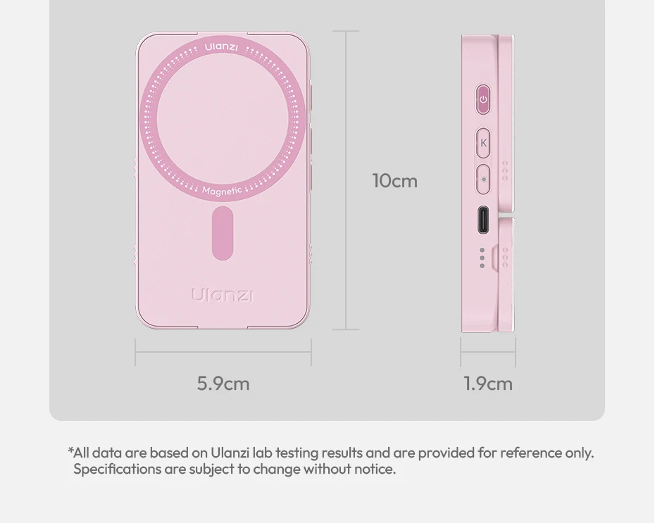 Ulanzi GL01 GlowUp Fill Light – Beidseitiges magnetisches Selfie- und Videolicht für iPhone 17, 16, 15, Huawei und Xiaomi – Detail 20