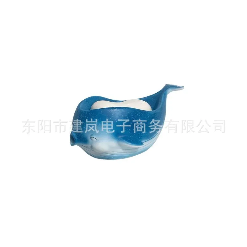 New Little Whale Soap Box Resin Crafts Ornament Home Decorations Bathroom Supplies Drain Soap Box