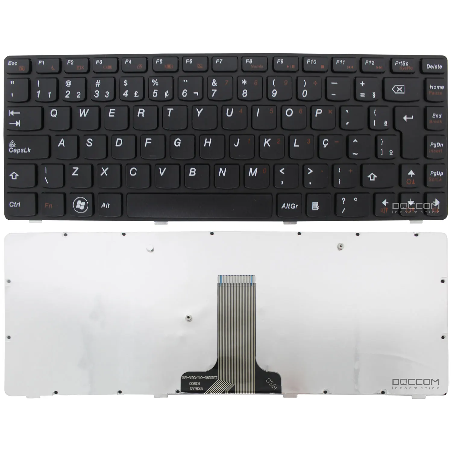 Compatible Keyboard Notebook Lenovo G480 G485 Z480 25202149 25206584 B480 B485 Z380 Z385 Z485 Layout BR ABNT2 with Frame