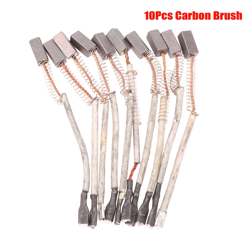 10Pcs Carbon Brush Mini Drill Electric Grinder Replacement Graphite Brush Electric Motor Carbon Brush Power Tools Accessories