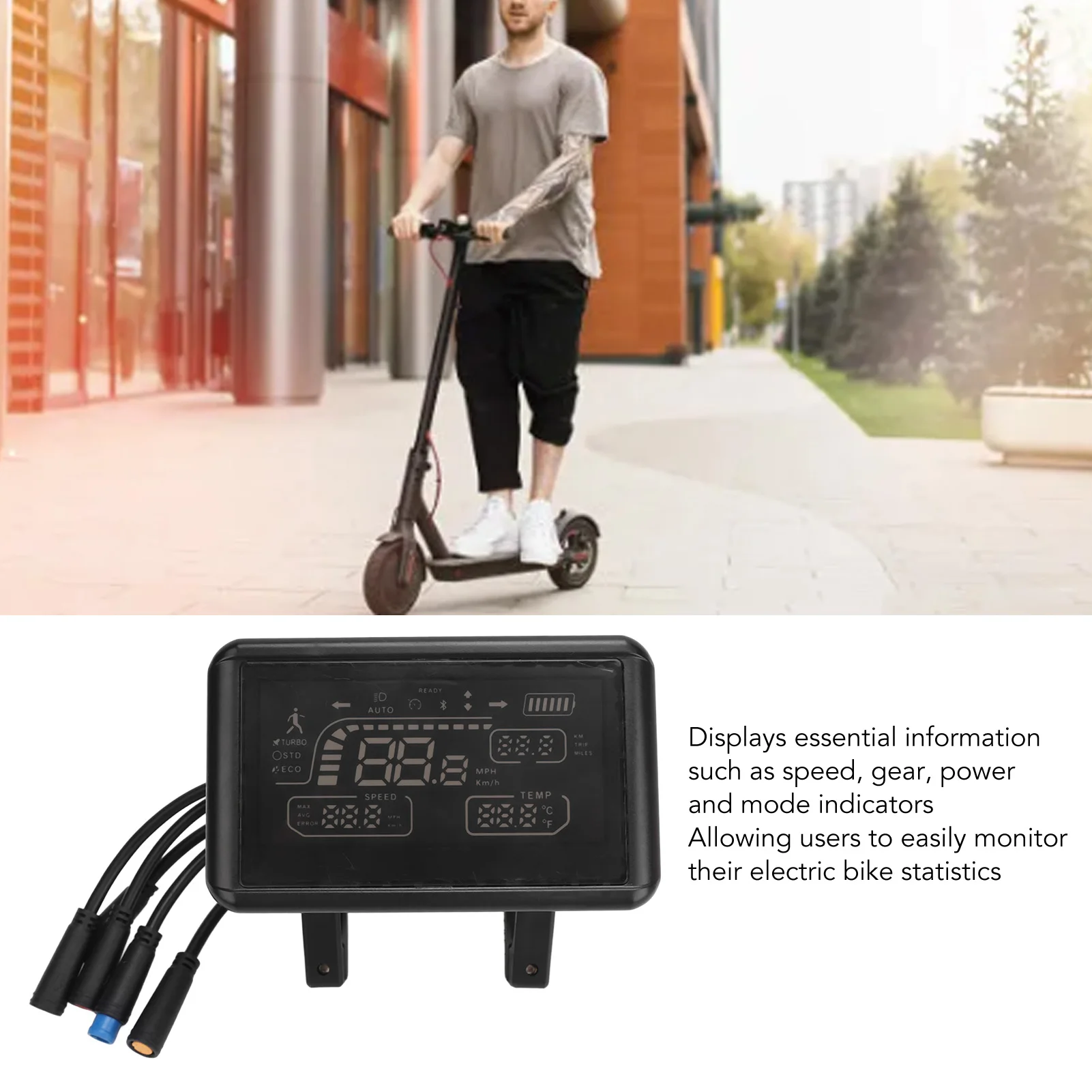 Panneau de vélo électrique, indicateur de vitesse, panneau d'affichage électrique de haute précision, Installation facile pour la Modification