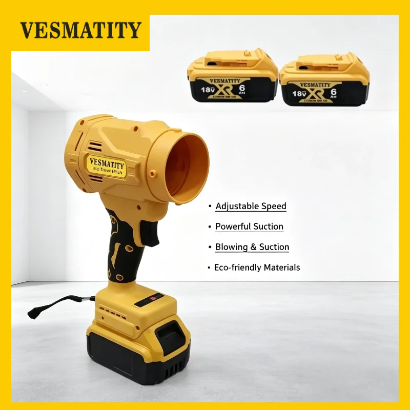 Vesmatity Jet Turbo Fan Cordless Air Blower High Speed Electric Dusting Tool for 18V 20V Battery Pro Plus