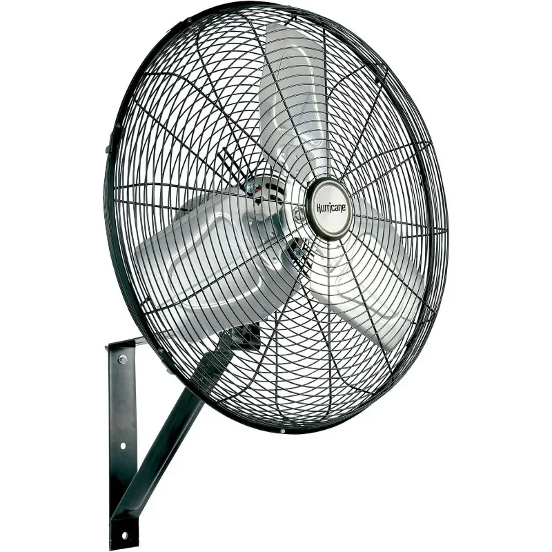 Hurricane 20 Inch Pro Commercial Grade Corded Electric Classic Oscillating Wall Mount Fan with 3 Speed Settings