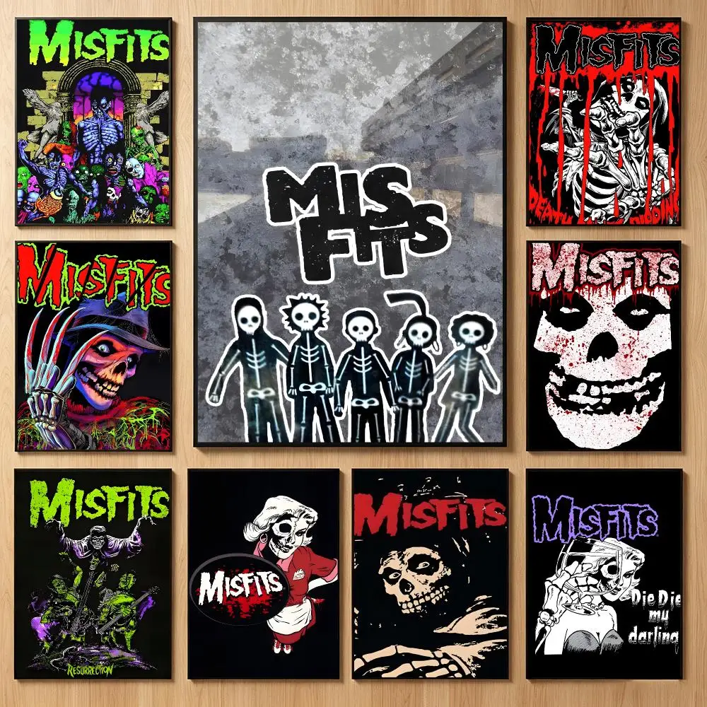 Gritty Dramaseries M-Misfits Poster Classic Self-Adhesive PP Wall Sticker for Living Room Bar Decor Gift