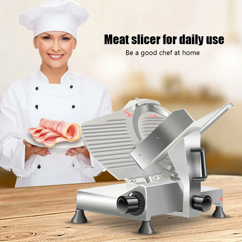 Professional 110V 220V Meat Slicer Machine Frozen Meat Slicer Machine Semi-Automatic Cut Mutton Roll Slicer Meat Cutting Machine