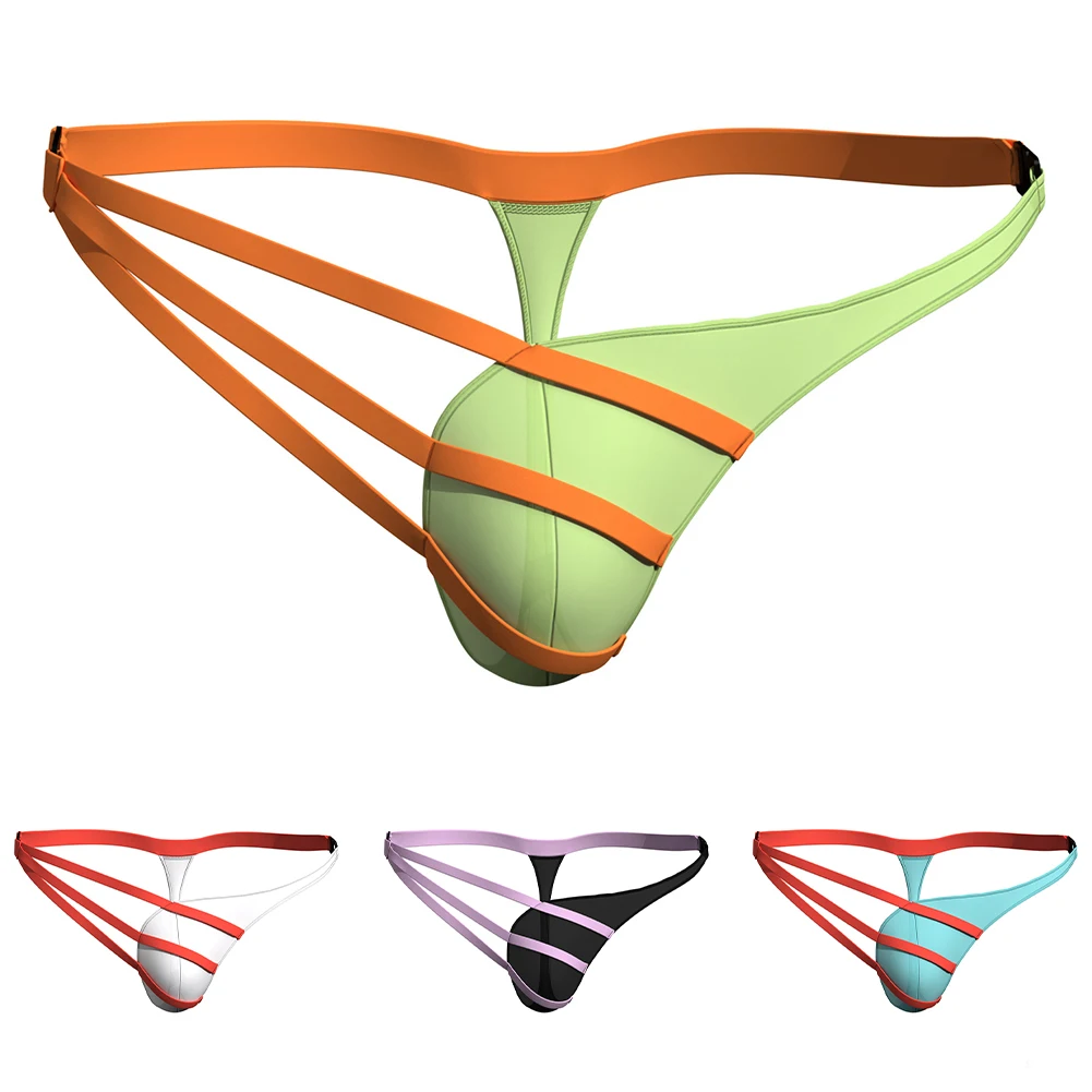 Breathable Sexy Thongs Pouch Underpants Black Low Waist Thongs Breathable Underwear Classic Style Sexy Underpants