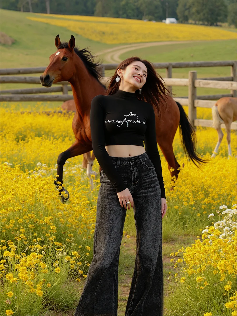 Calças de brim desgastadas queimadas mulher 2025 calças jeans roupas femininas verão respirável sem pés kawaii beachwear festival básico jovem