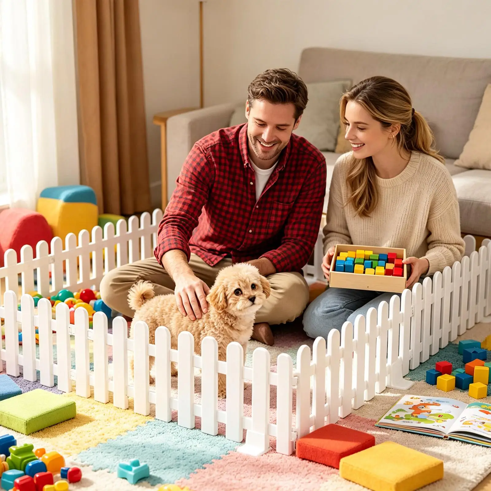 Couch Blockers For Pets Furniture Bottom Barrier Small Dog Gate Under Furniture Blocker For Doorways Stairs Hallway Bedroom Deck