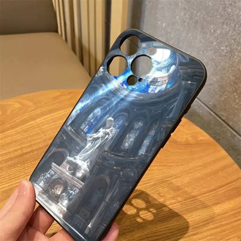 

European Gothic Architecture Phone Case For IPhone16 15 14 13 12 Mini 11 Pro XS Max X XR SE5 6 7 8 Plus Soft Silicone Cover